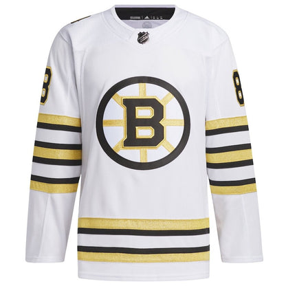 Men's Boston Bruins David Pastrnak White Jersey