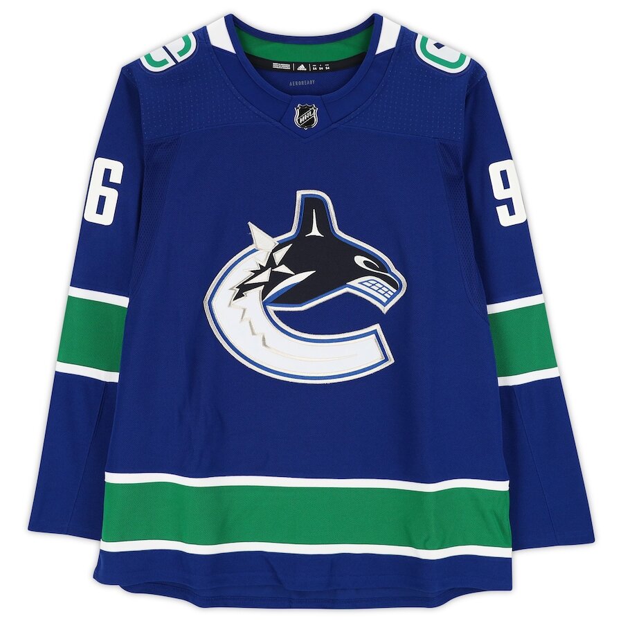 Men's Vancouver Canucks Andrei Kuzmenko Blue Jersey