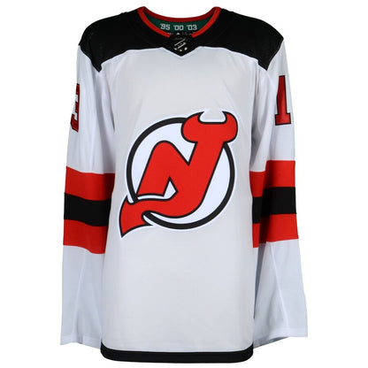 Men's New Jersey Devils Nico Hischier White Jersey