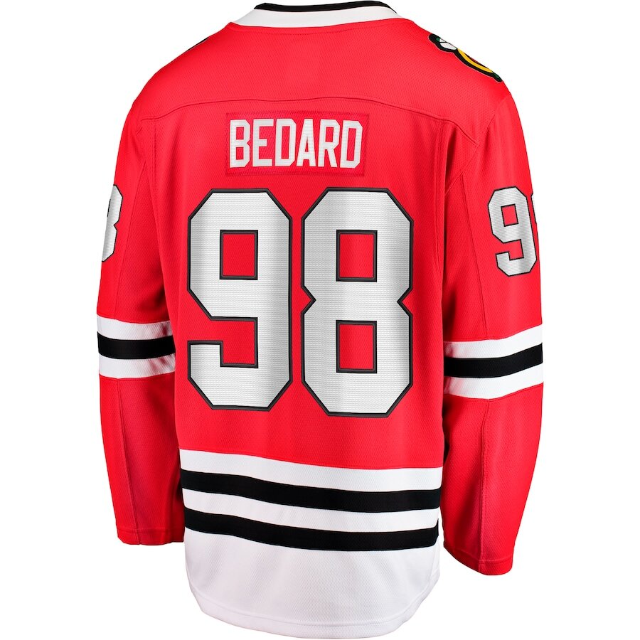 Men's Chicago Blackhawks Connor Bedard Red Jersey