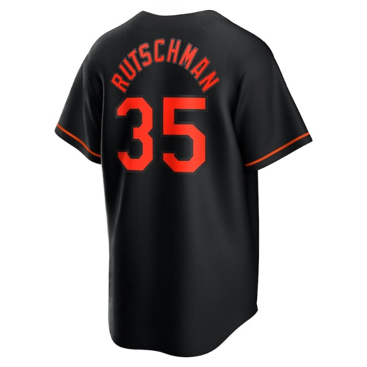 Men's Baltimore Orioles Adley Rutschman Black Alternate Jersey