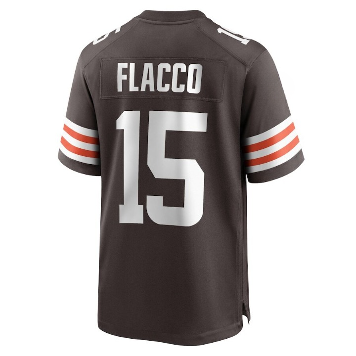 Men's Cleveland Browns Joe Flacco Brown Jersey