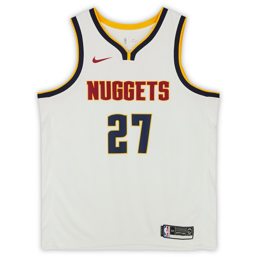 Men's Denver Nuggets Jamal Murray White Jersey