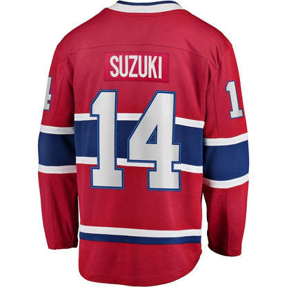 Men's Montreal Canadiens Nick Suzuki Red Jersey