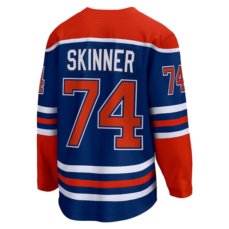 Men's Edmonton Oilers Stuart Skinner Royal Jersey