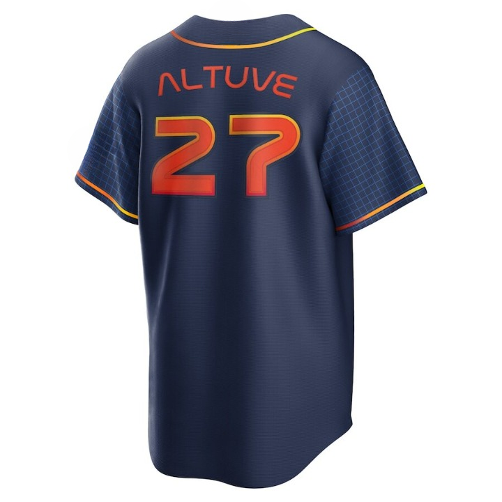 Men's Houston Astros Jose Altuve Navy Jersey