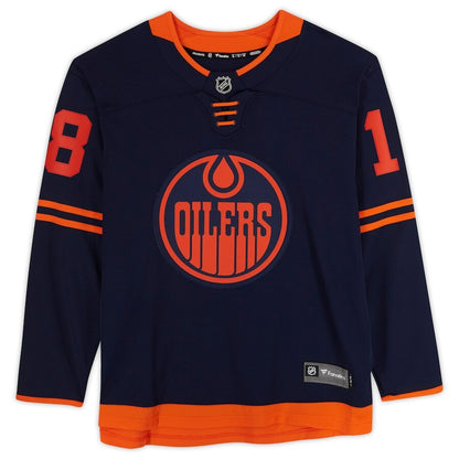 Men's Edmonton Oilers Zach Hyman Navy Jersey