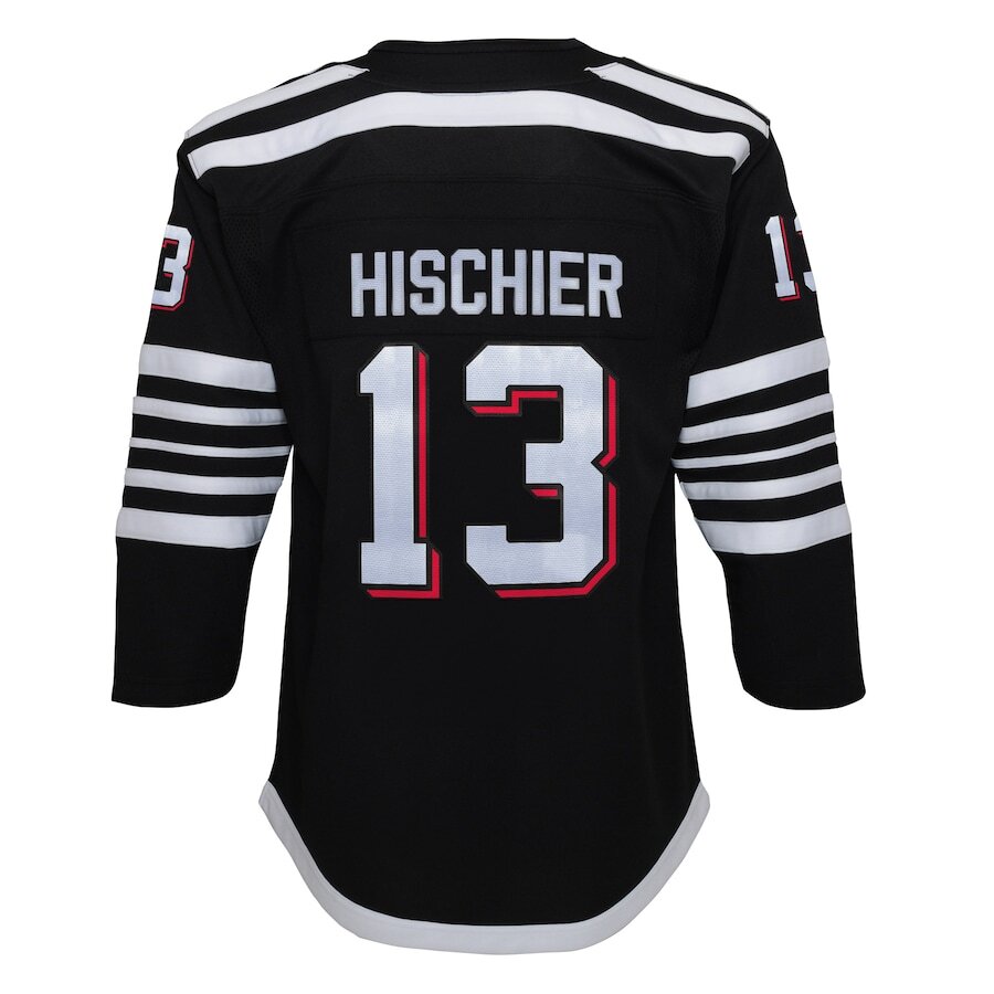 Men's New Jersey Devils Nico Hischier Black Alternate Jersey