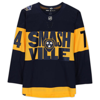 Men's Nashville Predators Juuse Saros Navy Jersey