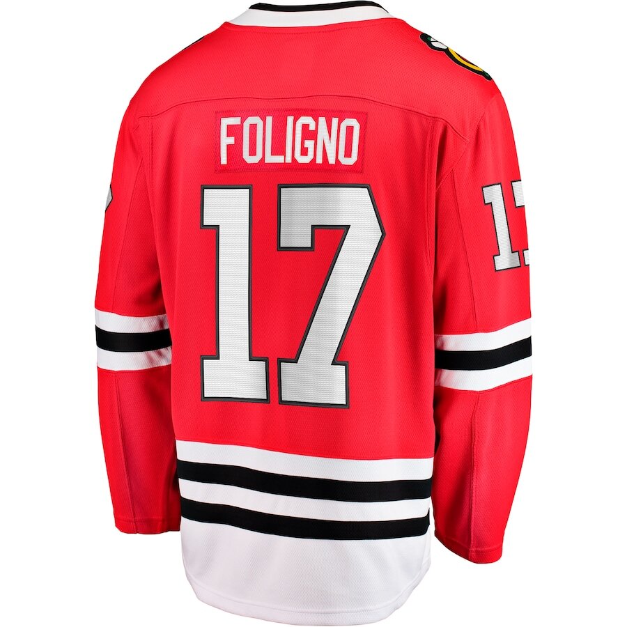 Men's Chicago Blackhawks Nick Foligno Red Jersey