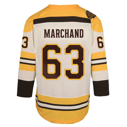 Men's Boston Bruins Brad Marchand Cream Jersey