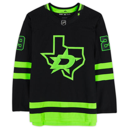 Men's Dallas Stars Jake Oettinger Kelly Black Alternate Jersey