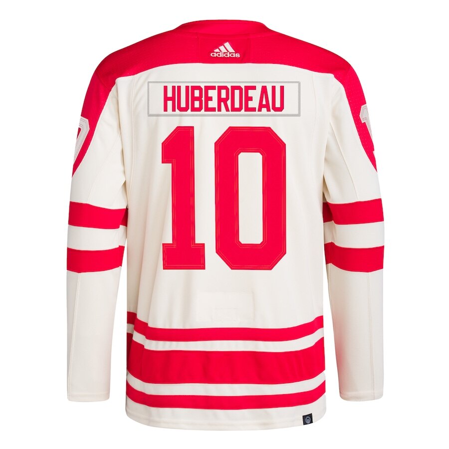 Men's Calgary Flames Jonathan Huberdeau Cream Jersey