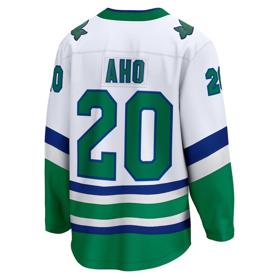 Men's Carolina Hurricanes Sebastian Aho White Jersey