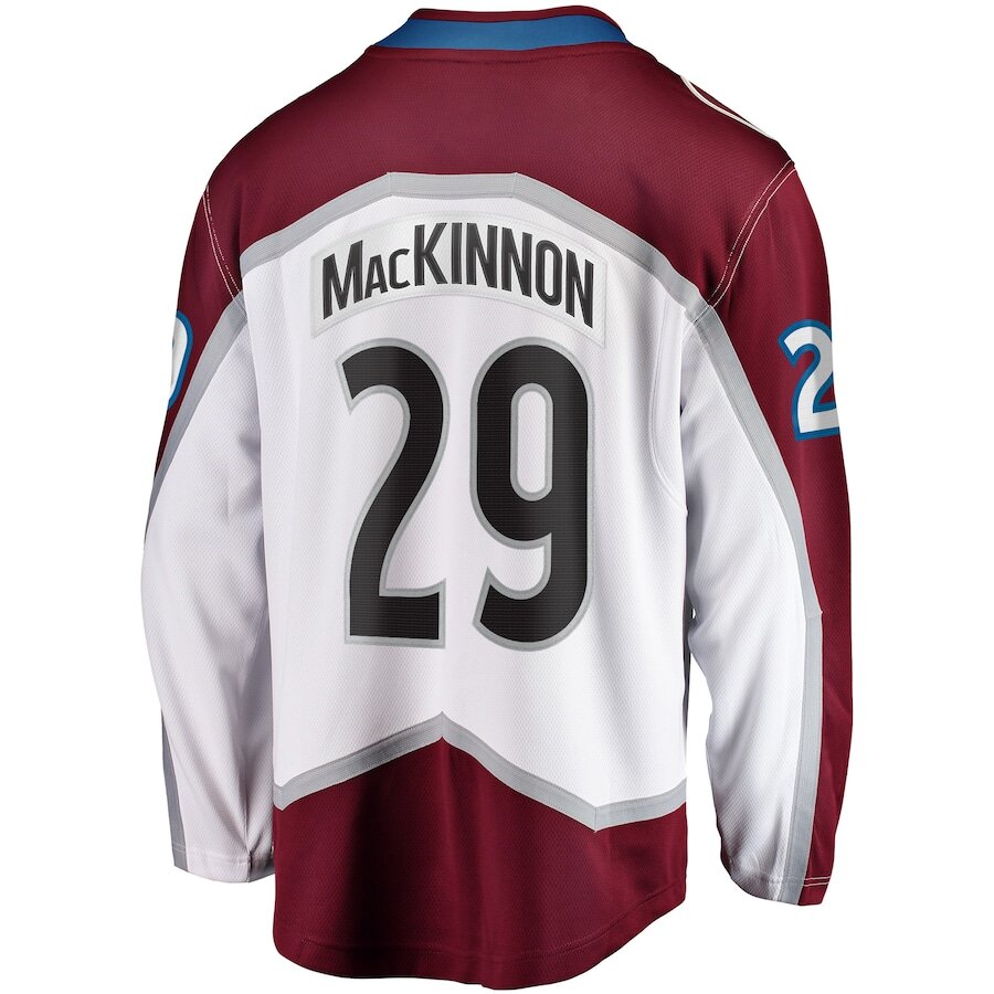 Men's Colorado Avalanche Nathan MacKinnon White Jersey