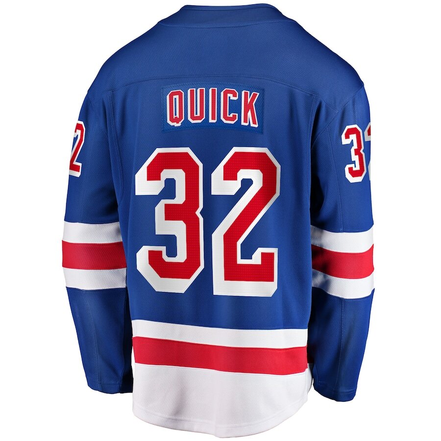 Men's New York Rangers Jonathan Quick Blue Jersey