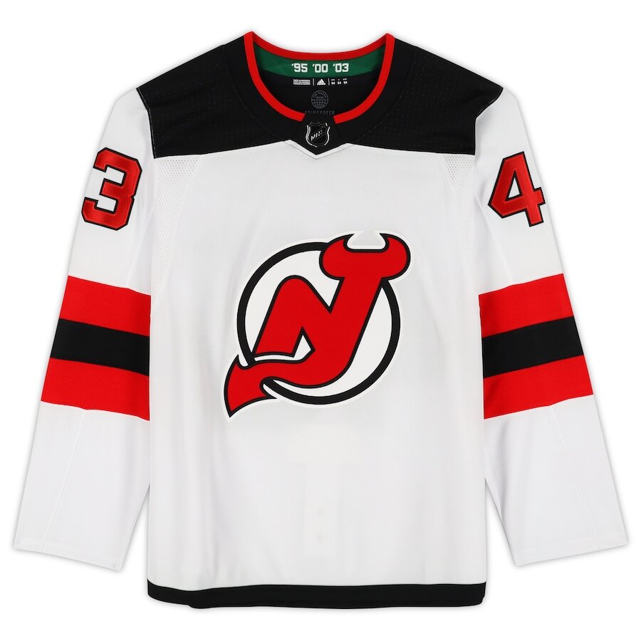 Men's New Jersey Devils Luke Hughes White Jersey