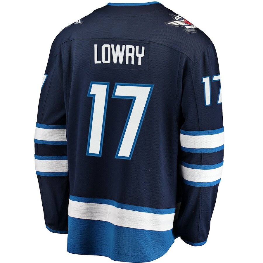 Men's Winnipeg Jets Adam Lowry Navy Jersey