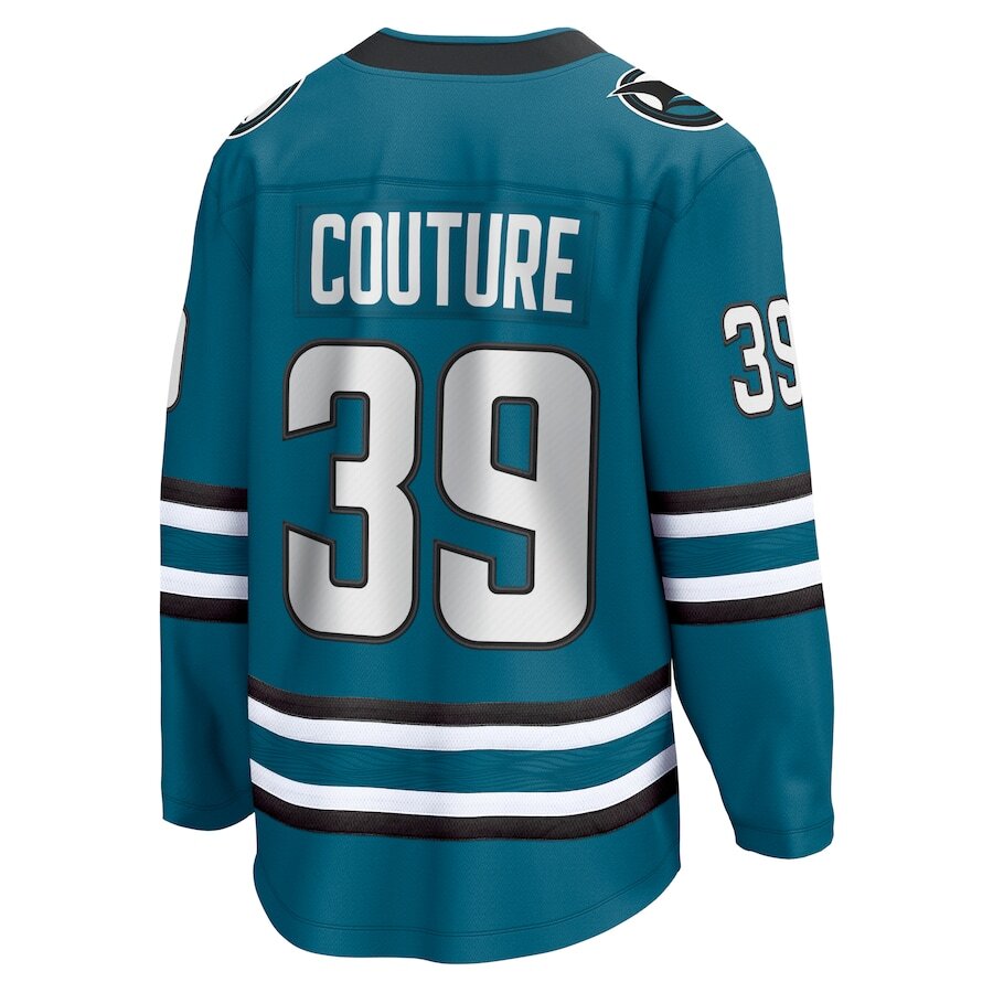 Men's San Jose Sharks Logan Couture Teal Jersey