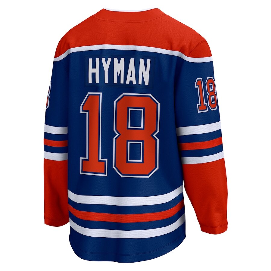 Men's Edmonton Oilers Zach Hyman Royal Jersey