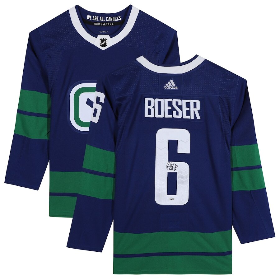 Men's Vancouver Canucks Brock Boeser Blue Alternate Jersey