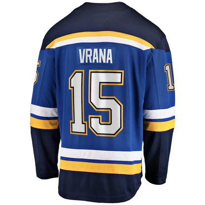 Men's St. Louis Blues Jakub Vrana Blue Jersey