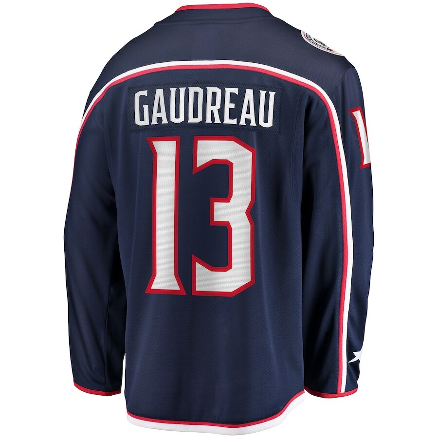 Men's Columbus Blue Jackets Johnny Gaudreau Navy Jersey