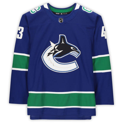 Men's Vancouver Canucks Quinn Hughes Blue Jersey