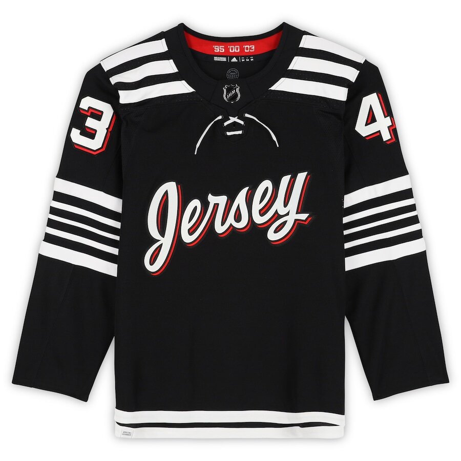 Men's New Jersey Devils Luke Hughes Black Alternate Jersey