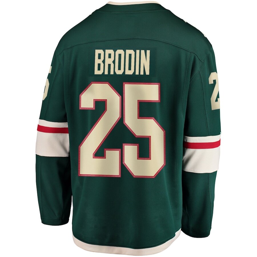 Men's Minnesota Wild Jonas Brodin Green Jersey