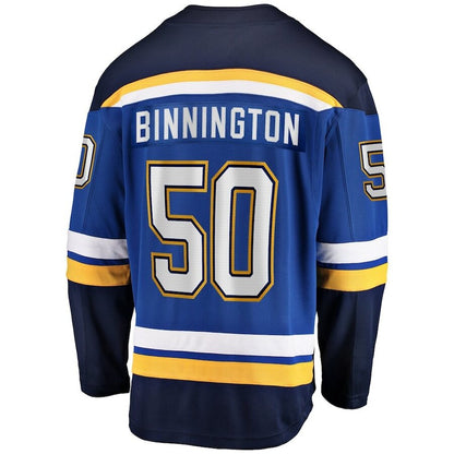 Men's St. Louis Blues Jordan Binnington Royal Jersey