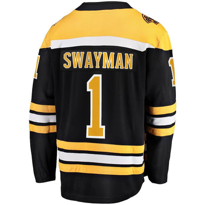 Men's Boston Bruins Jeremy Swayman Black Jersey