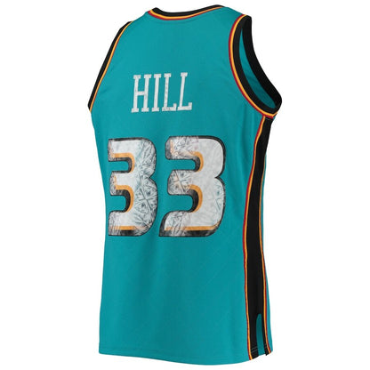 Men's Detroit Pistons Grant Hill Teal Jersey