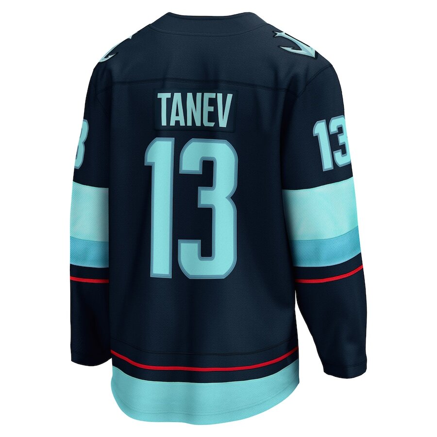 Men's Seattle Kraken Brandon Tanev Deep Sea Blue Jersey