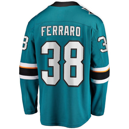 Men's San Jose Sharks Mario Ferraro Teal Jersey