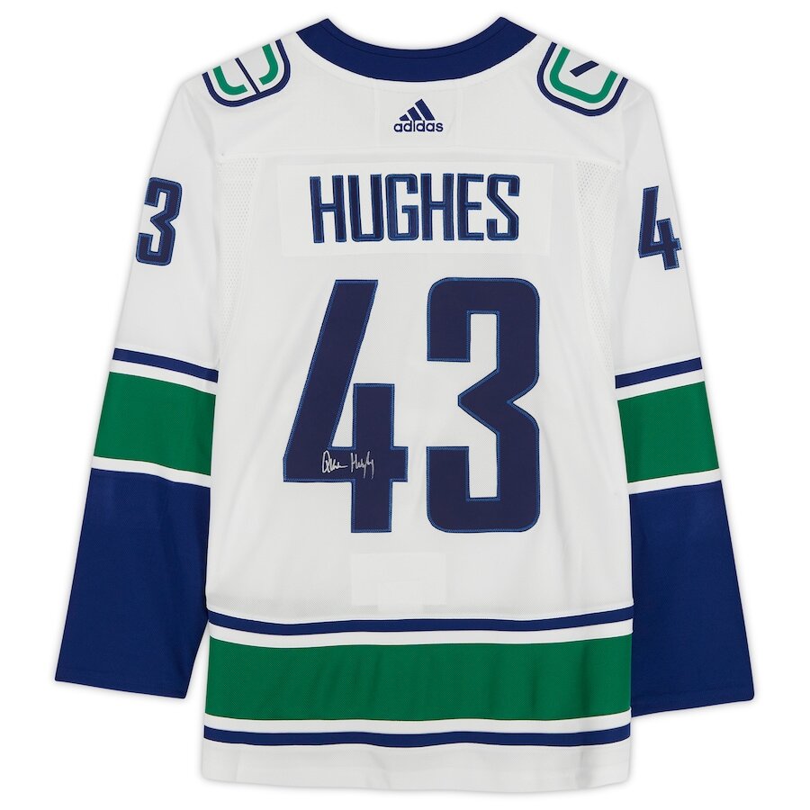 Men's Vancouver Canucks Quinn Hughes White Jersey