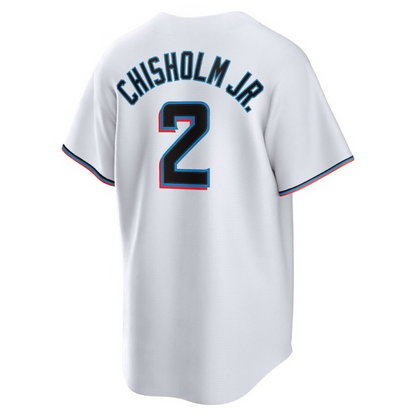 Men's Miami Marlins Jazz Chisholm Jr. White Jersey