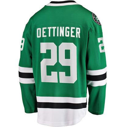 Men's Dallas Stars Jake Oettinger Kelly Green Jersey