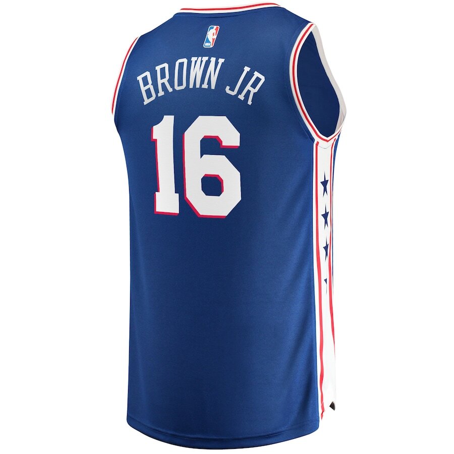 Men's Philadelphia 76ers Charlie Brown Jr. Royal Jersey