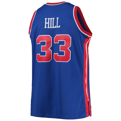 Men's Detroit Pistons Grant Hill Blue Jersey