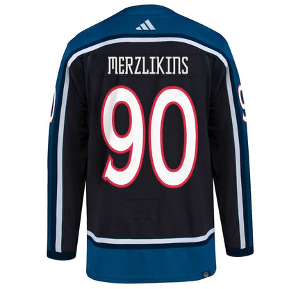 Men's Columbus Blue Jackets Elvis Merzlikins Black Jersey