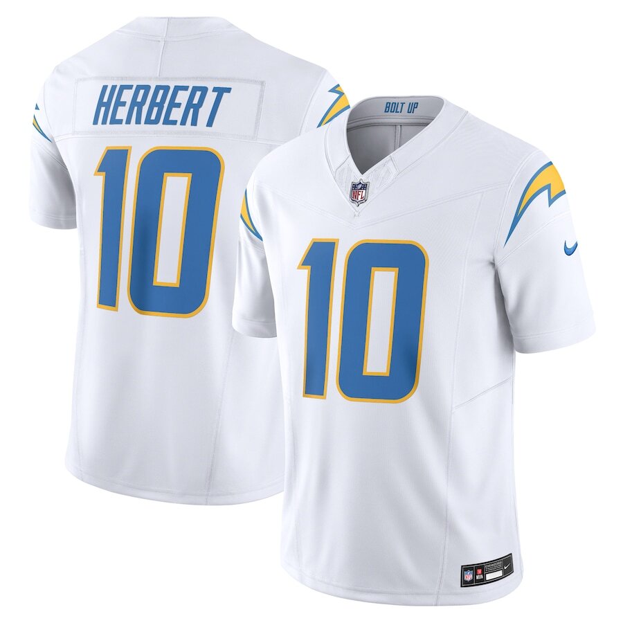 white justin herbert jersey