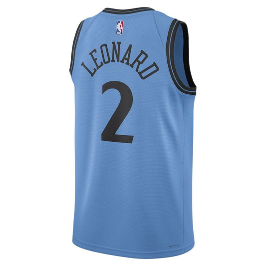 LA Clippers Kawhi Leonard Light Blue Jersey