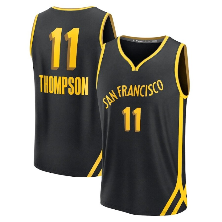 Men's Golden State Warriors Klay Thompson Black Jersey