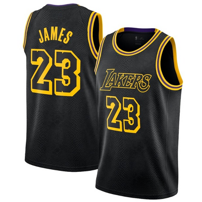 Men's Los Angeles Lakers LeBron James Black Jersey