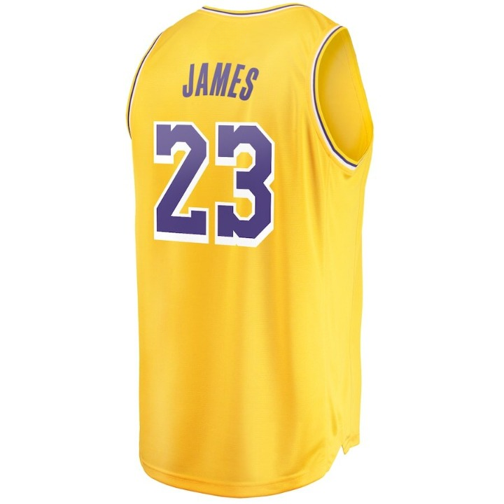 Men's Los Angeles Lakers LeBron James Gold Jersey