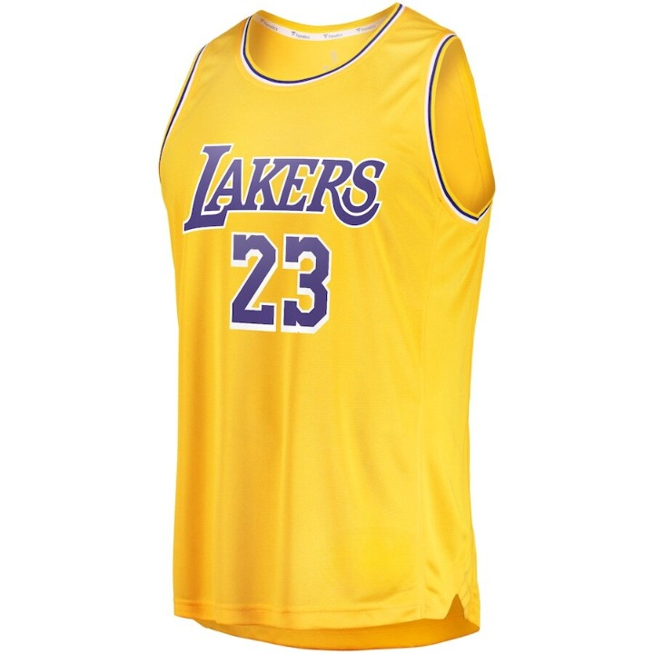 Men's Los Angeles Lakers LeBron James Gold Jersey