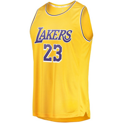 Men's Los Angeles Lakers LeBron James Gold Jersey