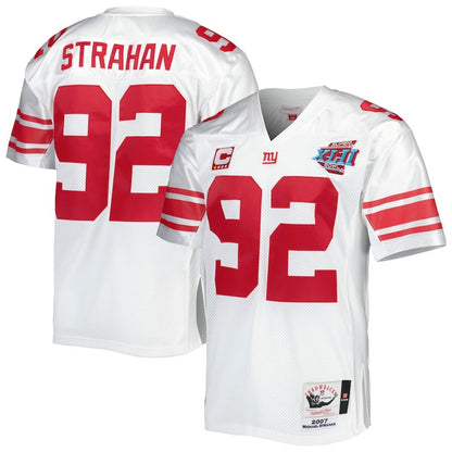 Men's New York Giants Michael Strahan White Jersey