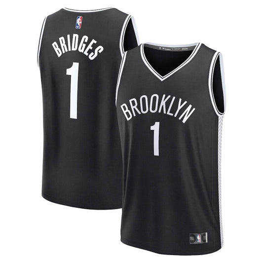 Men's Brooklyn Nets Mikal Bridges Black Jersey